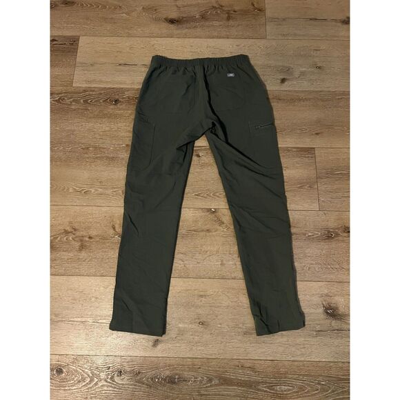 Figs Technical Collection Cargo Scrubs Womens Sz Small Pants Olive Orange String - Picture 2 of 3